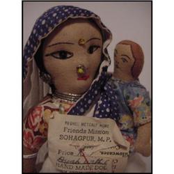 Doll  Cloth India Woman and Baby with jewelry #856336