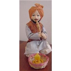 Doll Cloth India Snake Charmer and Snake #856383