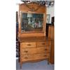 Image 1 : Tall Oak Dresser with Mirror #856477