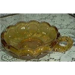 Amber Fostoria Glass Coin Nappy  #856534