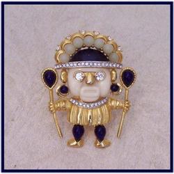 HATTIE CARNEGIE Brooch Pin, Bookpiece, Signed #856555