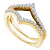 Image 1 : Diamond Ring Guard Wrap Enhancer Wedding Band 1/2 Cttw 14kt Yellow Gold