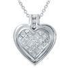 0.50 CTW Diamond Necklace 14K White Gold - REF-49X9R