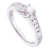 Diamond Solitaire Bridal Wedding Engagement Ring 1/2 Cttw 14kt White Gold