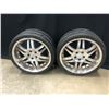 Image 8 : 4 WHEELS AND TIRES: SET OF 2 5X112 19X8 5JJ WHEELS, AND SET OF 2 19X9 5J WHEELS, ALL 4 TIRES VERY