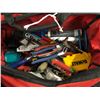 Image 2 : 4 TOOL BAGS WITH ASSORTED CONTENTS INC. ASSORTED HAND TOOLS, LEVELS, SCREW DRIVERS, SHEARS AND MORE