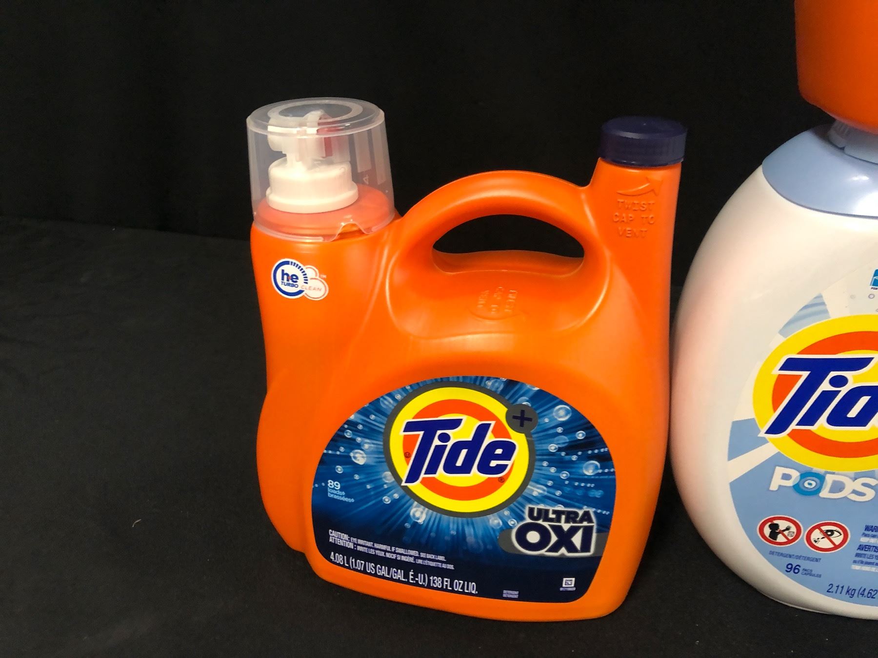 9 CONTAINER OF ASSORTED TIDE DETERGENT AND TIDE PODS