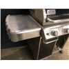 Image 8 : WEBER 3 BURNER BBQ WITH SIDE BURNER AND COVER, USED BUT IN GOOD CONDITION, MODEL 6521001, MISSING