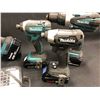 Image 2 : MAKITA CORDLESS TOOLS INC. RECIPROCATING SAW, 2 DRILLS, 2 IMPACT GUNS AND CHARGER