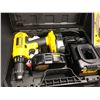 Image 2 : ASSORTED DEWALT TOOLSINC. SAW BLADES, CHARGERS, BATTERIES, RECIPROCATING SAW AND MORE