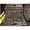 Image 2 : TOOLS INC. 2 SOCKET/WRENCH SETS (MOSTLY COMPLETE), HEAT GUN, MILWAUKEE GRINDER, AND LEVEL