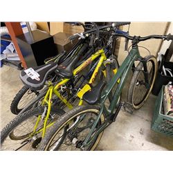 5 ASSORTED PARTS ONLY/NON RIDEABLE BIKES FOR SALVAGE/REPAIR, SIZES, CONDITIONS AND QUALITY VARY,