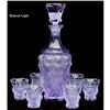 Image 1 : Czech Bohemian ALEXANDRITE Nude Decanter Set  #837667