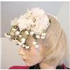 Image 1 : 20's White Flowers with Net HAT #837698