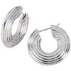 Image 1 :  14k WHITE Gold HOOP EARRINGS #838026