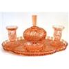 Image 1 : Pink Elegant Depression Glass Dresser Set #838057