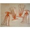 Image 1 : Pink Depression Glass Footed Tumbler Set (4) #838060