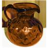 Image 1 : Amber Elegant Glass Diamond Pattern Pitcher #838088