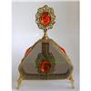 Image 1 : Jeweled, Filigree, Beveled Glass Ormolu Perfume #838337