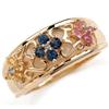Image 1 : Sapphire, Mother of Pearl and Diamond Ring #838385