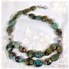 Image 1 : Double Turquoise Nugget Sterling Silver #838395