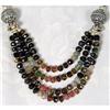 Image 1 : Exotic Tourmaline Silver Necklace~101grams #838581