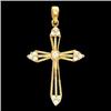 Image 1 : BEAUTIFUL  14k Gold DIAMOND CROSS #848496