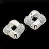 Image 1 :  14k White Gold DIAMOND Earstud EARRINGS #848499