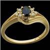 Image 1 : 14k Ring SAPPHIRE w DIAMONDS #848515