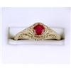 Image 1 : Antique 14k Gold   RUBY Ring .50 CARATS! #848536