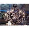 Image 1 : Italian Crystal & Iron Chandelier Fixture #848657