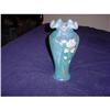 Image 1 : Fenton hand-painted  and signed turquoise vase #848966