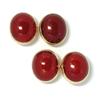 Image 1 : 14Kt and Carnelian Cufflinks, Larter&Sons #849080