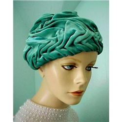 40 's Elegant  Sea Foam LADIES HAT  #857237