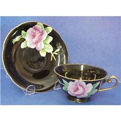 Occupied Japan Cup & Saucer - Black #857252