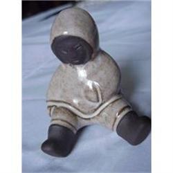Denmark Pottery Figurine ESKIMO BOY #857274