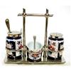 Image 1 : Hand Painted Antique Condiment Set #857287