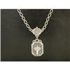 Image 1 : FILIGREE Necklace Camphor Glass w  DIAMONDS  #857392