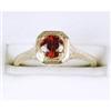 Image 1 : Antique 14k WhiteGold Filigree Ring GARNET  #857400