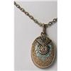 Image 1 :  ANTIQUE Gold Filled LOCKET w ENAMEL #857405
