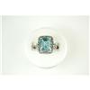 Image 1 :  Antique Style Filigree Ring BLUE TOPAZ 5 CTS! #857406