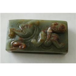 Carved chinese green jade #866326