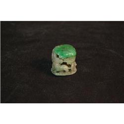 NIce  Carved  Green  Jade  Ram and Flower #866336