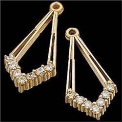 14k EARRING JACKETS w 14 DIAMONDS #866344