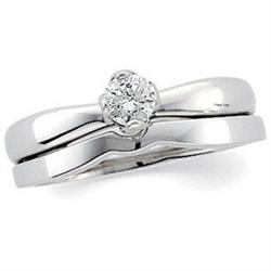  WHITE Gold DIAMOND Engagement Ring .33 CARATS! #866345