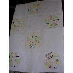 Vintage Quilt Yellow and White #866354