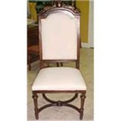 SET OF TWELVE  TALL CARVED  DINING CHAIRS #866405
