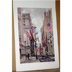 Kamil Kubik, Wall Street, Signed Serigraph #866657