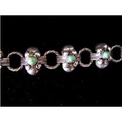 Antique Mexican Silver and Turquoise Bracelet #866879