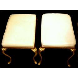 Pair of 1950's Brass Benches #866899